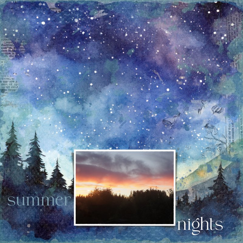 Summer nights: midnight sun
