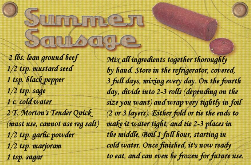 Summer Sausage Recipe