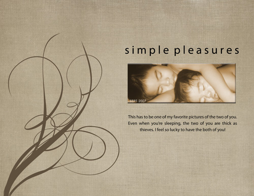 Taylor Made Challenge - Simple Pleasures