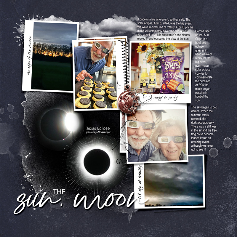 The Simple Digital Scrapbooking Photo Book Project: The SUN, MOON  (April p.1)