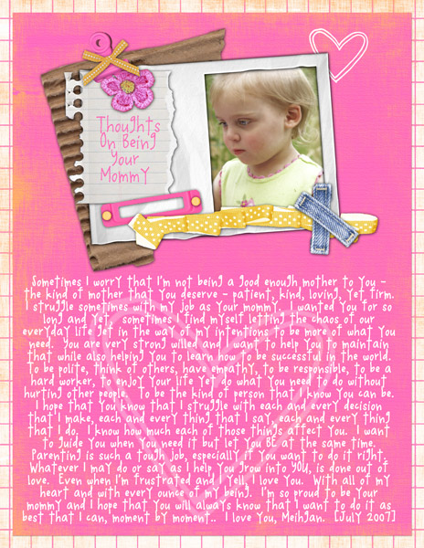 Thoughts on Being Your Mommy