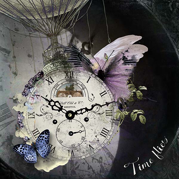 Time Flies | Oscraps Digital Scrapbooking and Artist Community