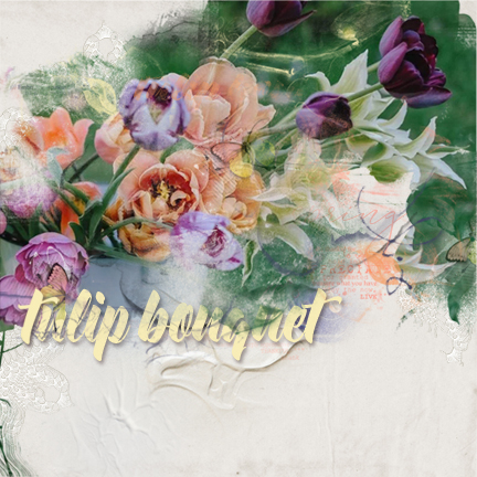 tulip bouquet - aA color challenge 22.2.-3.7.2024
