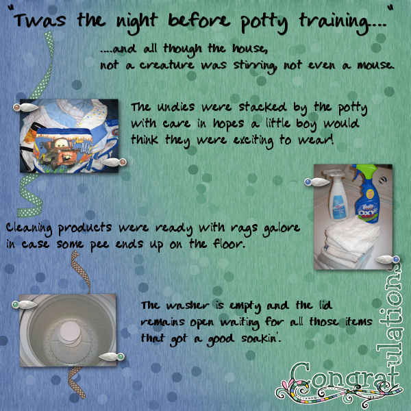 "Twas the night before potty training...."