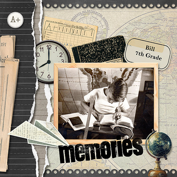 Vintage School by Karen Schulz Designs Digital Art Layout 01 by Kay 01