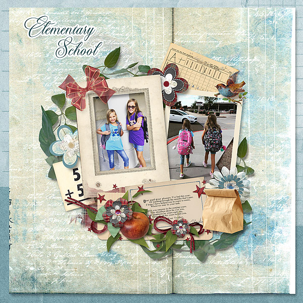 Vintage School by Karen Schulz Designs Digital Art Layout 02 by Kay