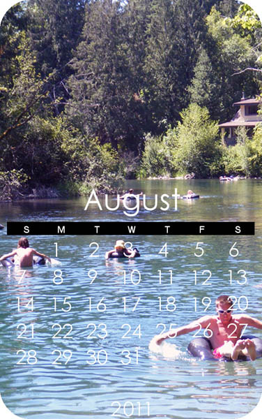 Wallet Calendar Aug