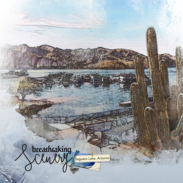 Watercolor Effect_Saguaro Lake