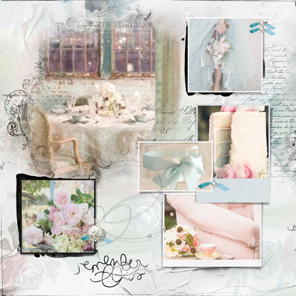Wedding Collage Pastel -  Inspired by Challenge 03.27.2015-04.09.2015
