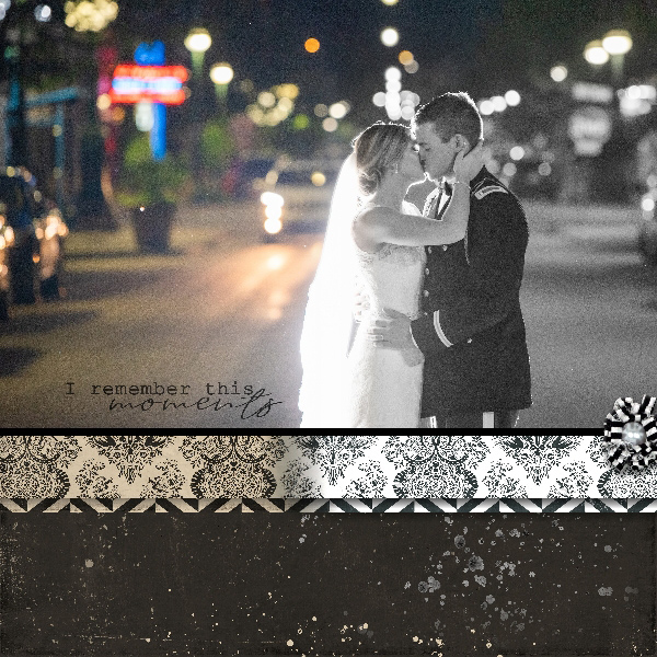 Wedding Couple on Street at Night