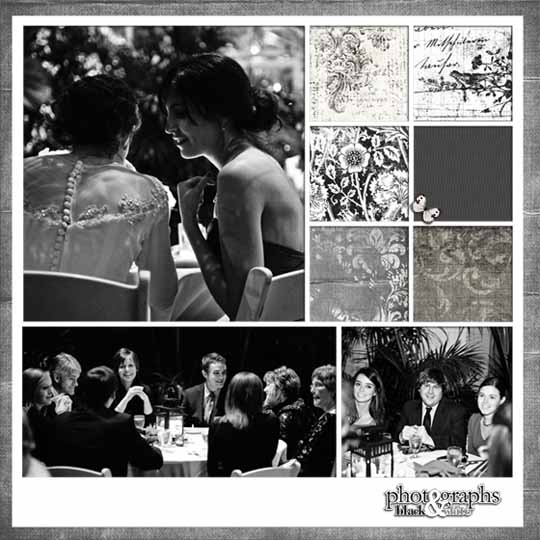 Wedding Dinner - Black & White