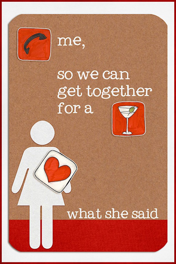 What she said card