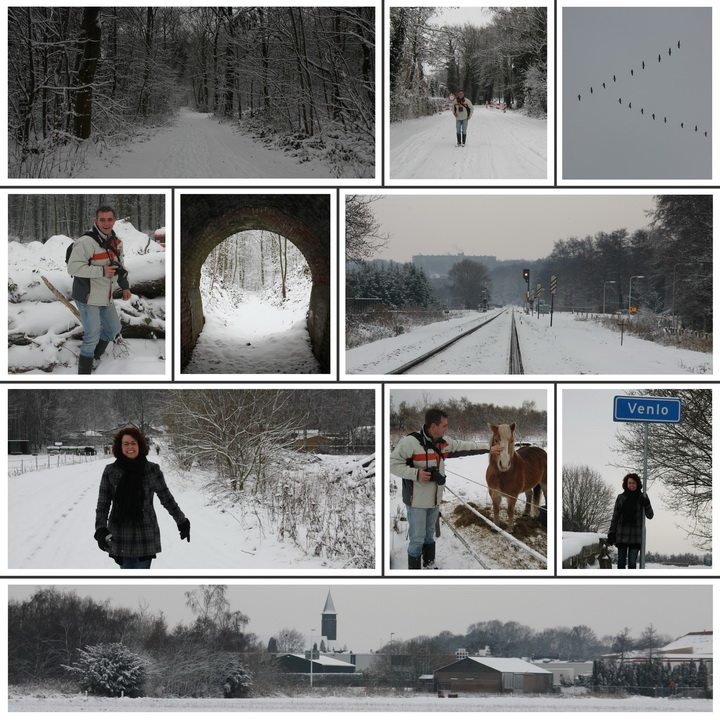 Winter snow walk