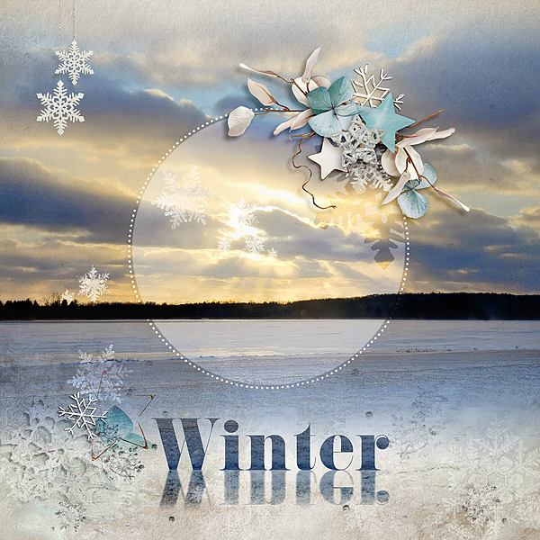 Winter Sunset - Chain Scraplift Challenge