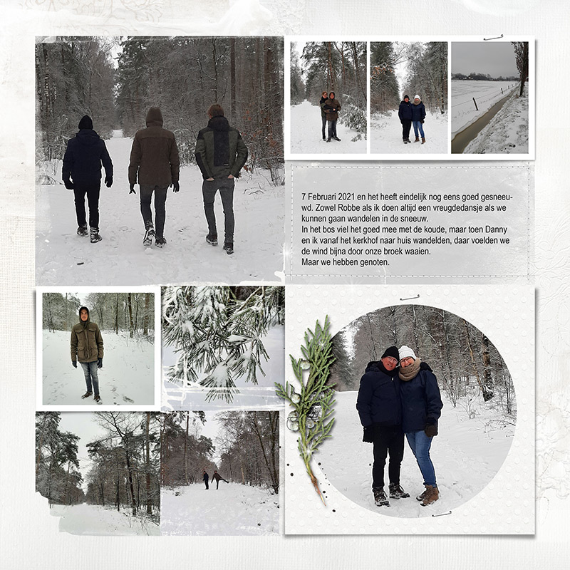 winterwandeling in de sneeuw