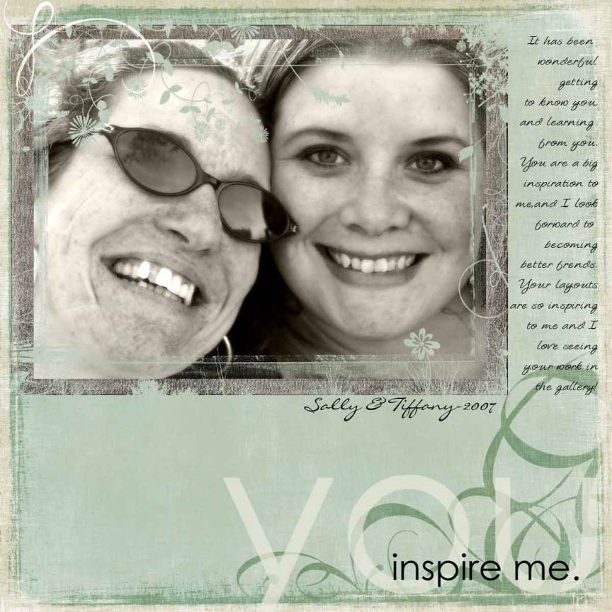 You inspire me