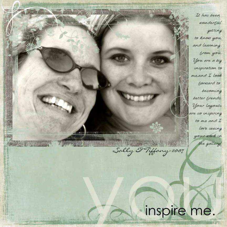 You inspire me