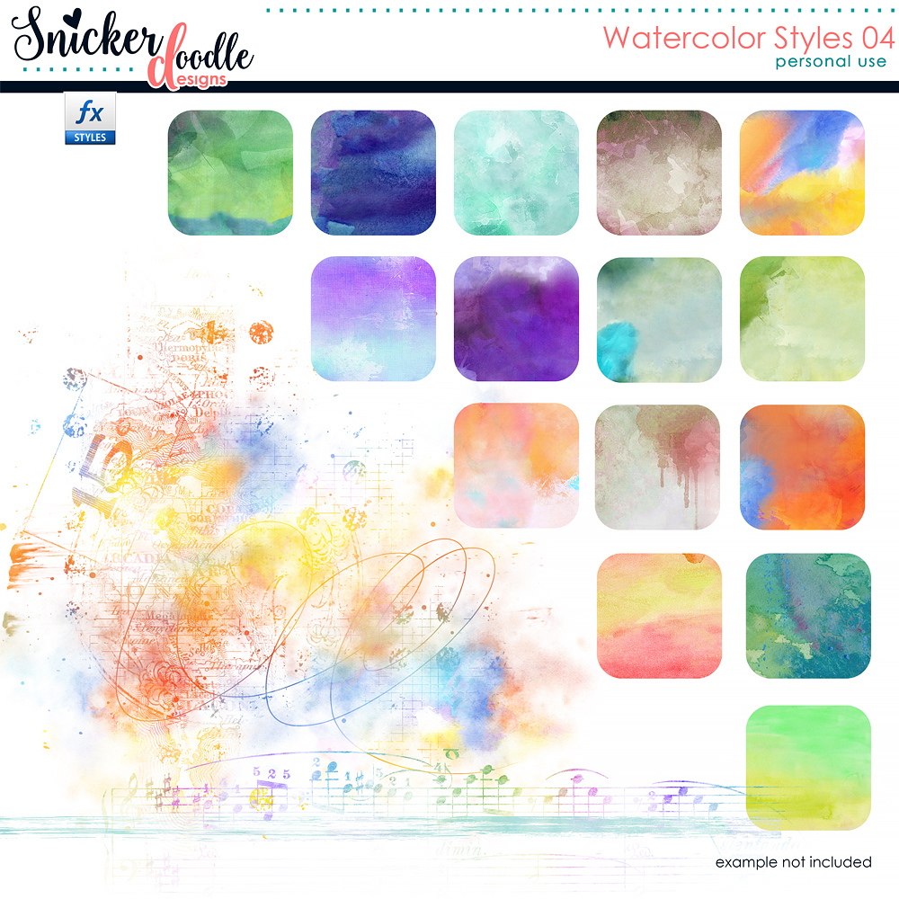 Snickerdoodle Designs Watercolor Styles