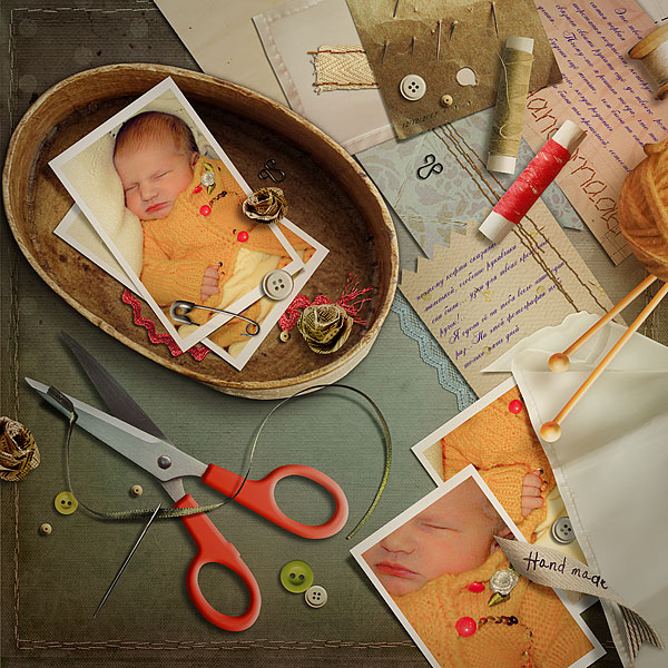 Digital scrapbook layout using Hand-made by emeto designs