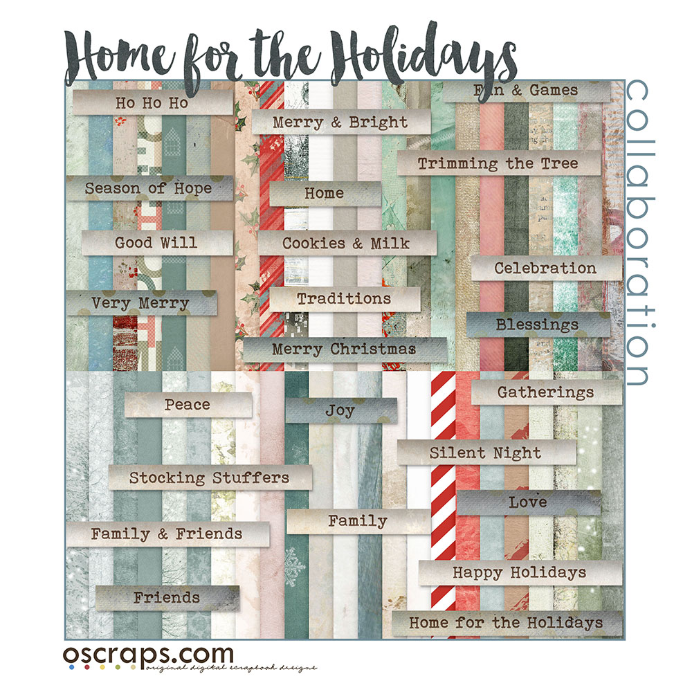 Oscraps Home for the Holidays preview