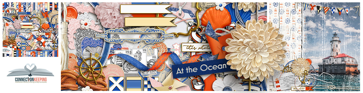 Digital Scrapbooking Collection at the ocean