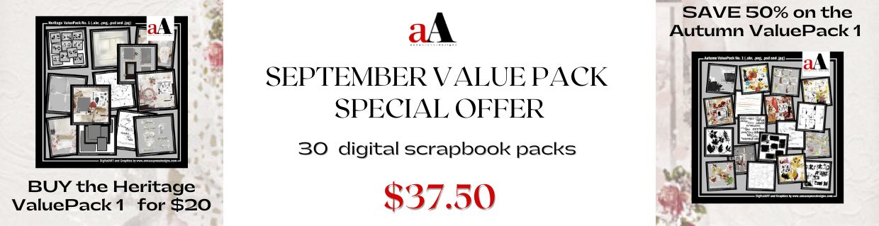 Heritage and Autumn Digital Scrapbooking ValuePack Special by Anna Aspnes
