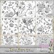 Toile Floral Noir Papers by itKuPiLLi