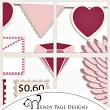Full Heart Layered Elements (CU) closeup by Wendy Page Designs