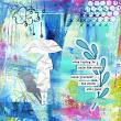 Showers and Flowers: Art Journal Words Digital Art Journal Kit Example-AZK -03