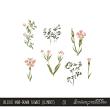 Commercial Use Delicate Hand-drawn Flowers Digital Art Stamps & Brushes