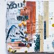 Mixed media junk journal page created by Rachel Jefferies with printed elements and papers from the "Made for This" collection