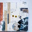 Mixed media junk journal page created by Rachel Jefferies with printed elements and papers from the "Made for This" collection