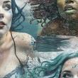 Seafoam {Transfers} by Mixed Media by Erin detail 01