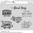 Road Trip {Page Kit} by Mixed Media by Erin Element Word Art