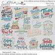 Road Trip {Word Art} by Mixed Media by Erin color stickers