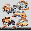 CU Time to autumn Cars with pumpkins Things Digital Scrapbook Elements Preview by Sarapullka Scraps