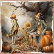 Pumpkin Head Digital Art Layout by Vikki 02