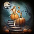 Pumpkin Head Digital Art Layout by Cheryl 09