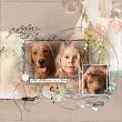 Girl with Pu;;y Digital Scrapbook Layout