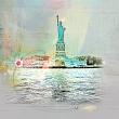 statue of liberty digital scrapbook layout