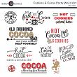 Cookies and Cocoa Party Digital Scrapbook Word Art Preview by Karen Schulz Designs