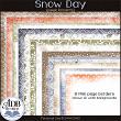 Snow Day Digital Scrapbook Page Borders Preview by ADB Designs