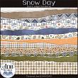 Snow Day Digital Scrapbook Torn Edge Borders Preview by ADB Designs