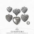 CU Hearts No 1 Silver Pendants by A Whimsical Adventure at Oscraps