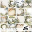 Acorn Woods Digital  Art Mini Papers by Art Addicts