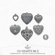 CU Hearts No 2 Silver Pendants by A Whimsical Adventure at Oscraps