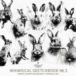 Whimsical Sketchbook No 2 Rabbits by A Whimsical Adventure at Oscraps