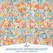 Midcentury Spring Bouquet Printable Papers by A Whimsical Adventure at Oscraps