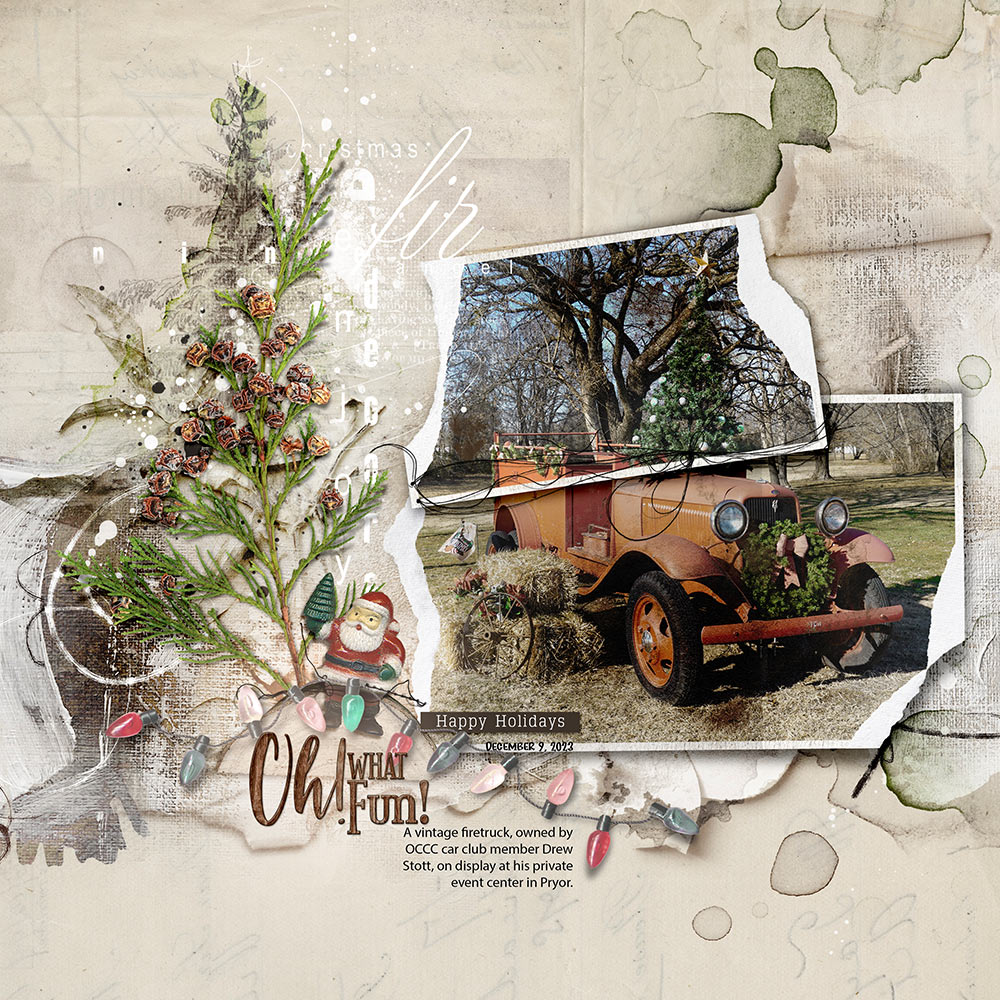 Digital Scrapbook Pack, Vintage Christmas Collection by Lilach Oren