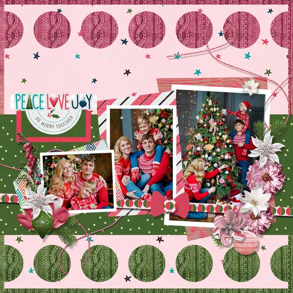 Digital Scrapbook Pack, Christmas Cuties Templates by Connection Keeping